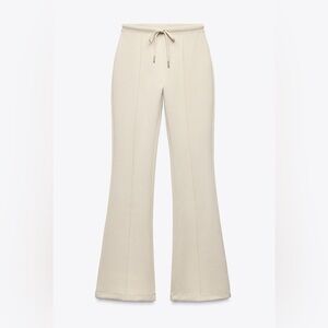 BNWT Zara Cotton Cream Flare Lounge Pants - AS IS
